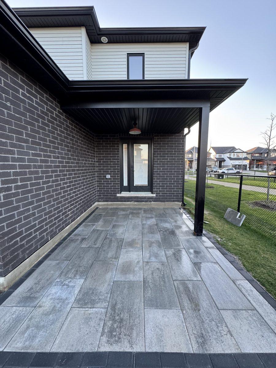 After — Backyard Interlock Patio