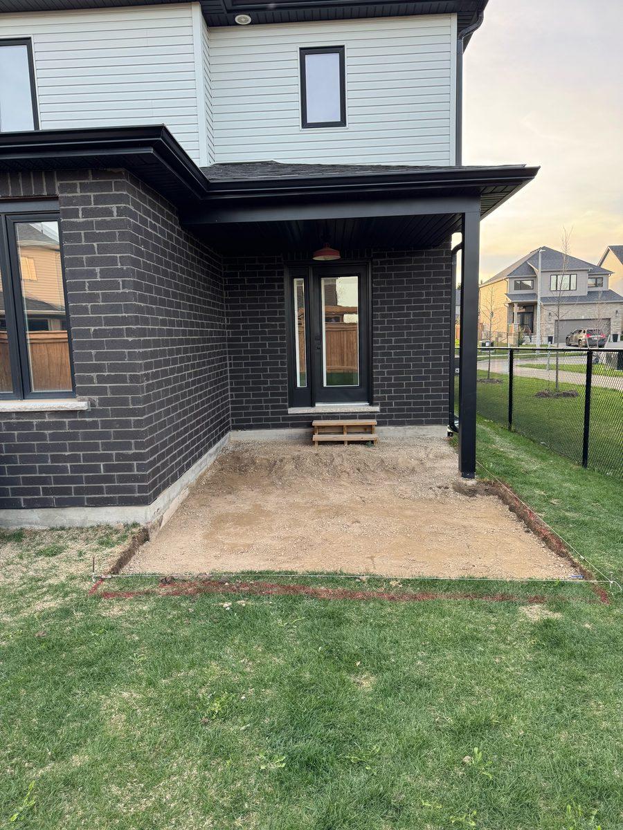Before — Backyard Interlock Patio